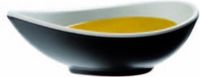APS Melamine schaal "halftone", 11,5x7xh4 cm, zwart/wit, set van 4 stuks
