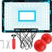Wan GmbH Montage murale panier de basket pour enfants - Graffiti Noir, Rouge