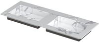 Wastafel INK Post Dubbele Wastafel Keramiek Wit 120x45x1 cm