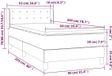 vidaXL Boxspringbed met matras, stof, donkergrijs, 90x200 cm