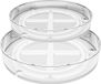 Étagère à épices sans marque, organisateur peu encombrant pour la cuisine, 2 pièces, 27 cm + 23,5 cm, transparent