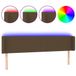 VidaXL Hoofdbord LED 163x16x78/88 cm stof donkerbruin