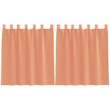 VidaXL Voile gordijnen met lussen 2 stuks terracotta 140x140 cm