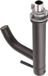 Robinet en acier inoxydable noir G1/2" robinet d'eau froide simple pour lavabo - salle de bain cuisine toilettes - refroidissement simple à taille basse