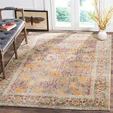 Safavieh Traditioneel Geweven Binnen Vloerkleed, Granada Collectie, GRA350, Licht Grijs & Multi, 91 X 152 cm