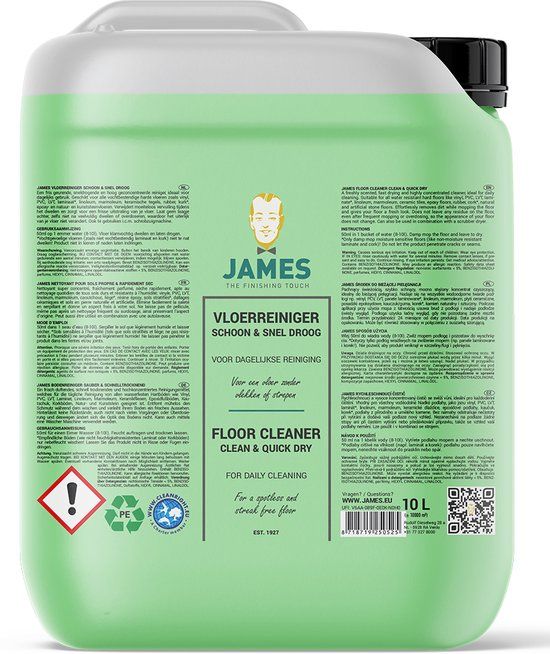 James Vloerreiniger Schoon & Snel Droog 10 liter