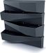 Prosperplast Set van 6 verticale tuin plantenbakken - Modulair - Antraciet grijs - 78 x 19 x 35 cm - Prosperplast