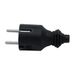 Zwarte rubberen stekker, IP44, 16 A, 250 V