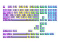 Ranked Pudding v2 PBT Toetsen | 145 Double Shot Doorschijnend ANSI US & ISO Layout | OEM-profiel voor Mechanisch RGB-gamingtoetsenbord (Lavendel)