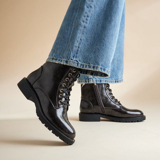 Cellini Veterboots zilver Lak Synthetisch - Maat 40
