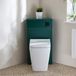 Hudson Reed Cluo WC-Ombouw Hoekmontage Modern Donkergroen met Zwarte Spoelknop met Reservoir en Sandford Staand Toilet