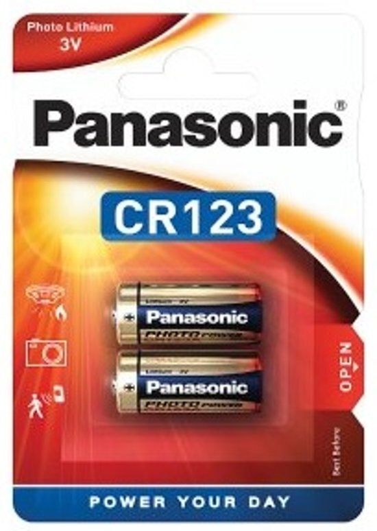 Panasonic CR123 Lithium batterij (2 stuks)