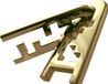 Keyhole IQ-puzzel - Keyhole - Mini - Metaal - Goud - Niveau 4