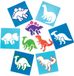 Baker Ross Dinosaurus-sjablonen (6 stuks per verpakking) Kerstknutselwerkjes en -decoraties voor kinderen