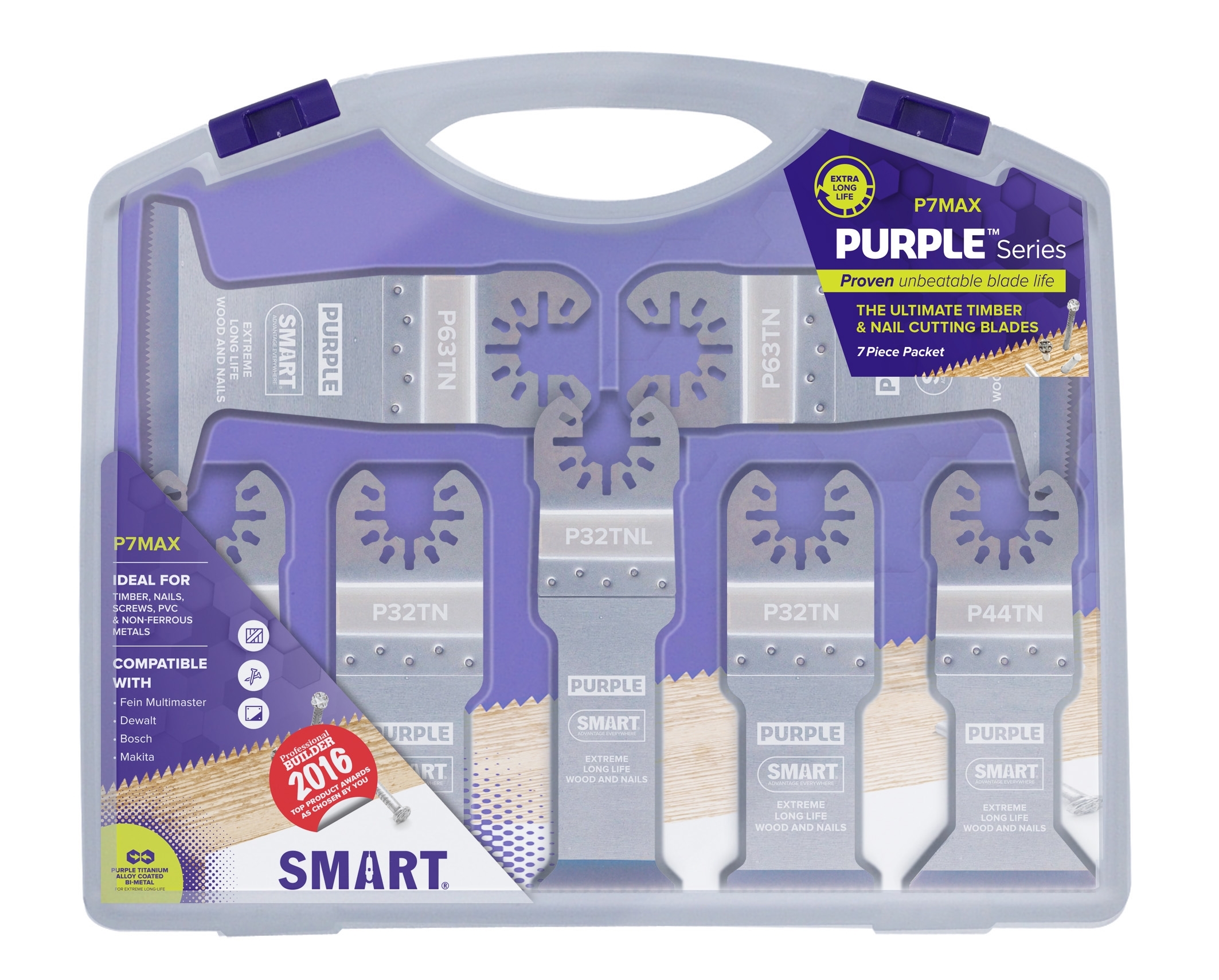 Smart Purple - 7-Delige Multitool Zaagbladen Set