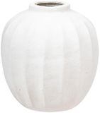 Atmosphera Bloemenvaas Amia - creme wit - kunststeen - D25 x H28 cm