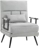 Homcom Fauteuilbed Polyester Grijs