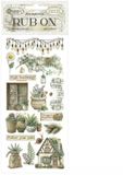Stamperia - Herbarium Silvae Rub-On 8,33x2,36 Inch Cottage