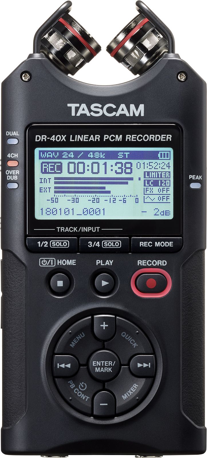 Tascam DR-40X - Dictaphone - Flashkaart - Zwart