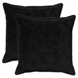 vidaXL Kussensloop 2 st houten zwart 60 x 60 cm nep konijnenbont