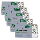 actiTube 17125 Slim Actieve Koolstoffilter, Houtskoolfilters voor Sigaretten, 2 x 0.7 x 0.7 cm, 10 x 50 Stuks