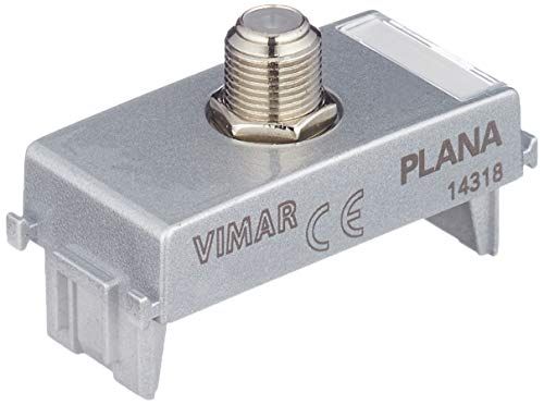 Vimar Plug coaxiale kabel type F vrouwelijke frequenties tot 2400 MHz zilver