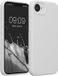 kwmobile coque de téléphone convient pour Apple iPhone 17e / iPhone 16e - Coque arrière en TPU avec revêtement en silicone - Étui pour smartphone en blanc