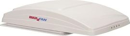 MAXXAIR Maxxfan Deluxe Dakluik, wit, kunststof, 12 V ventilator met 10 snelheden, thermostaat, regenbescherming, afstandsbediening, voor campers, 35,5 x 35,5 cm