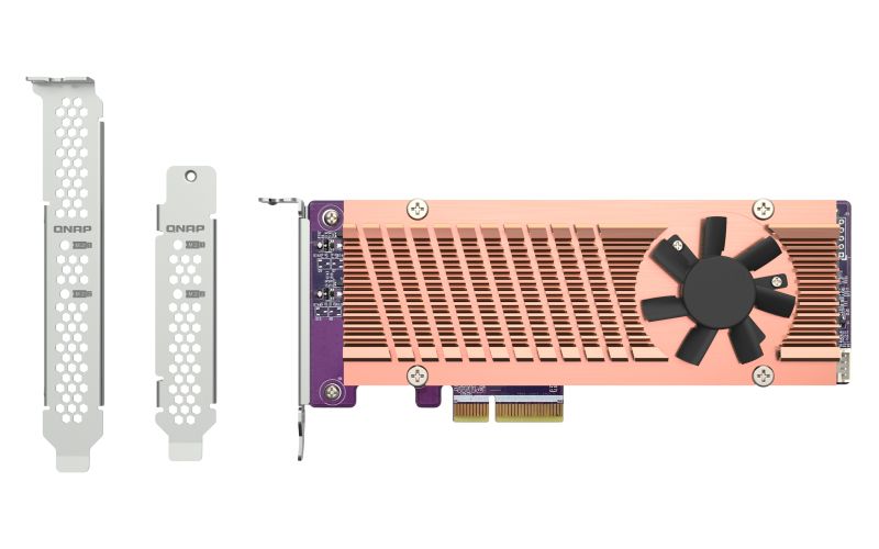 QNAP QM2-2P-344A - PCIe naar M.2 SSD Adapter - PCIe 3.0 - Actieve Koeling