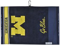 Team Effort Michigan Wolverines Face / Club jacquard handdoek maïsblauw