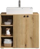 Hioshop PureBliss waskast met wastafel eiken decor.
