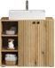 Hioshop PureBliss waskast met wastafel eiken decor.