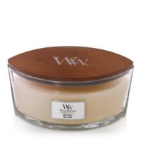 Woodwick Heartwick Flame Ellipse Geurkaars - White Honey - Creme - 453ml