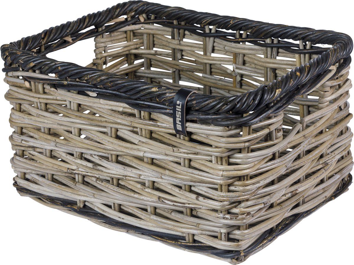 Basil Dijon L fietsmand 36 x 49 x 27 cm grijs/zwart