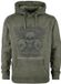 Rock Rebel by EMP Olijfgroene hoodie met prints - Heren - 5XL