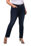 Ulla Popken - Dames - Jeans Mary wijde pijp 5-pocketmodel - Blauw denim - Maat 29
