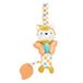 Les Deglingos Cyranos de vos, pluche speelgoed voor baby's, ruitpatroon, 19 cm, mosterdgeel