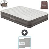 Bestway luchtbed - 2-Persoons - 152 x 203 x 36 cm - Bruin - Inclusief pomp en Hoeslaken
