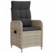 vidaXL Fauteuil de jardin gris clair et gris foncé