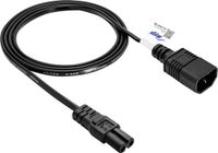 Akyga AK-PC-15A Stroomkabelverlenging IEC C7 / C14 1,5 m CCA zwart