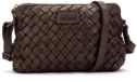 Pikolinos Faura Schoudertas voor dames, bruin, geruit, leer/textiel