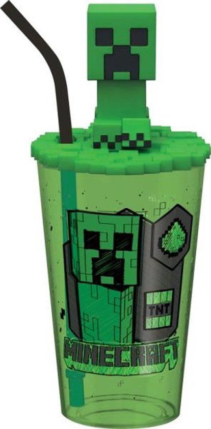 Minecraft Kids Euroswan Minecraft Drinkbeker met rietje - 500 ml
