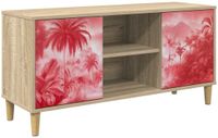 vidaXL Tv-meubel AACHEN 102 x 33 x 50 cm Sonoma Bewerkt hout