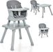 COSTWAY 6-in-1 Babyhochstuhl, multifunctioneel: kinderstoel, eetstoel, leertafel, blokkentafel en kindermeubelset. Kinderstoel met veiligheidsgordel en afneembaar tafelblad. Baby- en kinderstoel, combinatie model (grijs)