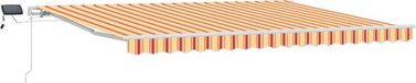 vidaXL Parasol manuel avec éclairage LED solaire 4,5 x 3 m Jaune