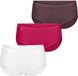 sloggi Midislip Originals Basic Vrouwen 3-pack Rood Combinatie Effen Katoen/Spandex Maat S