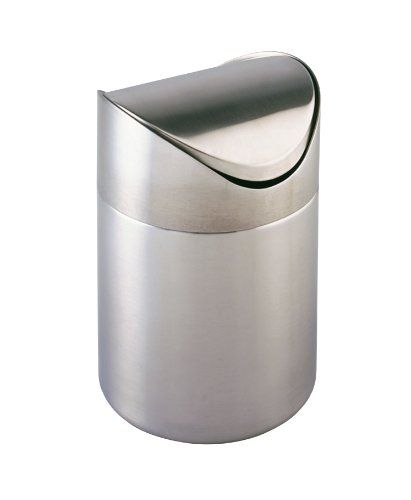 WENKO Cosmetica-emmer Otranto - cosmetica-emmer, vuilnisemmer inhoud: 3 l, roestvrij staal, Ø16 x 23,5 cm, gesatineerd