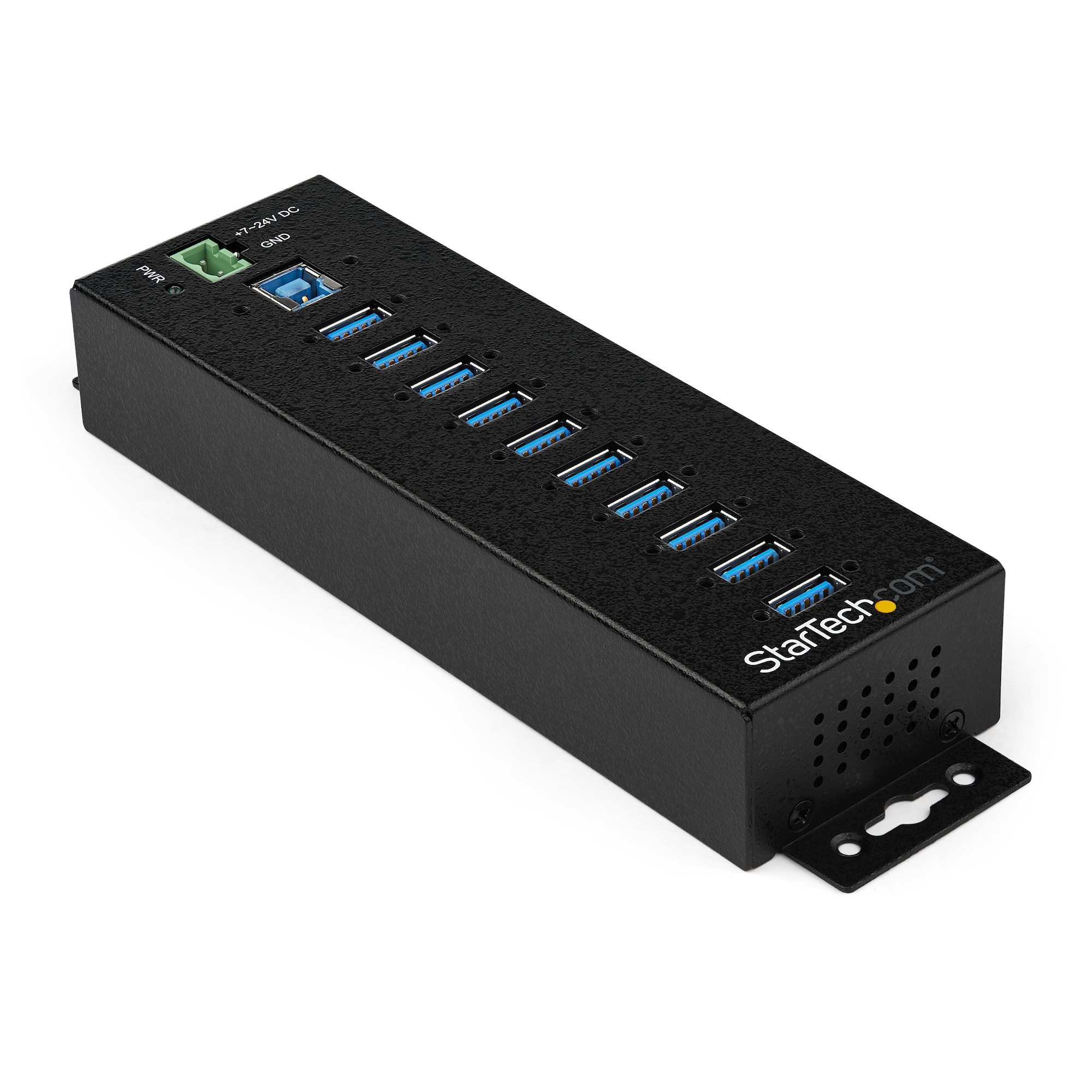 StarTech.com 10-poorts industriële USB 3.0 hub inclusief externe voedingsadapter ESD & 350W overspanningsbeveiliging