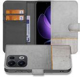 B2Ctelecom OPPO Reno 13 Pro Book Style Case Wood Concrete