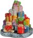 Luville Presents Kerstdorp Figuur Polyresin Blauw/Zilver/Geel/Roze/Rood/Groen/Paars 6 x 5.5 x 6.5 cm